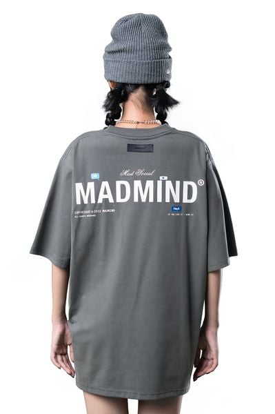  Áo Thun Essential Madmind Màu Xám, In Cao, Logo Lấp Lánh 