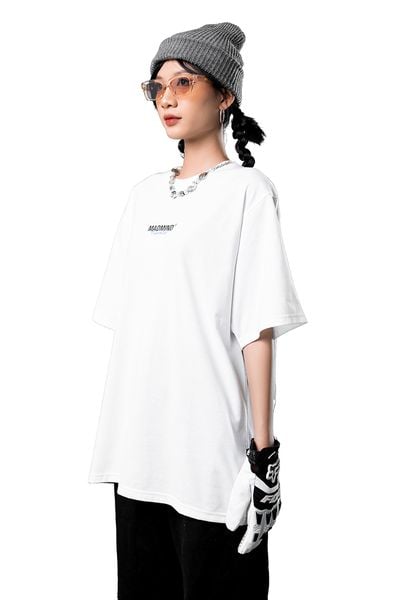  Áo Thun Essential Madmind Màu Trắng, In Cao, Logo Lấp Lánh 