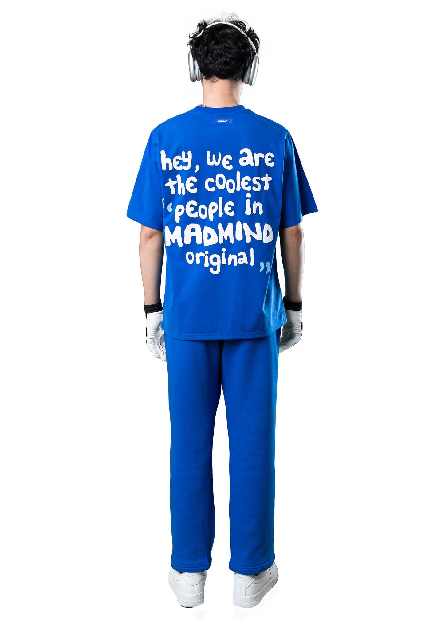  Quần Dài Premium Logo Madmind Nỉ Bông Màu Xanh Dương 