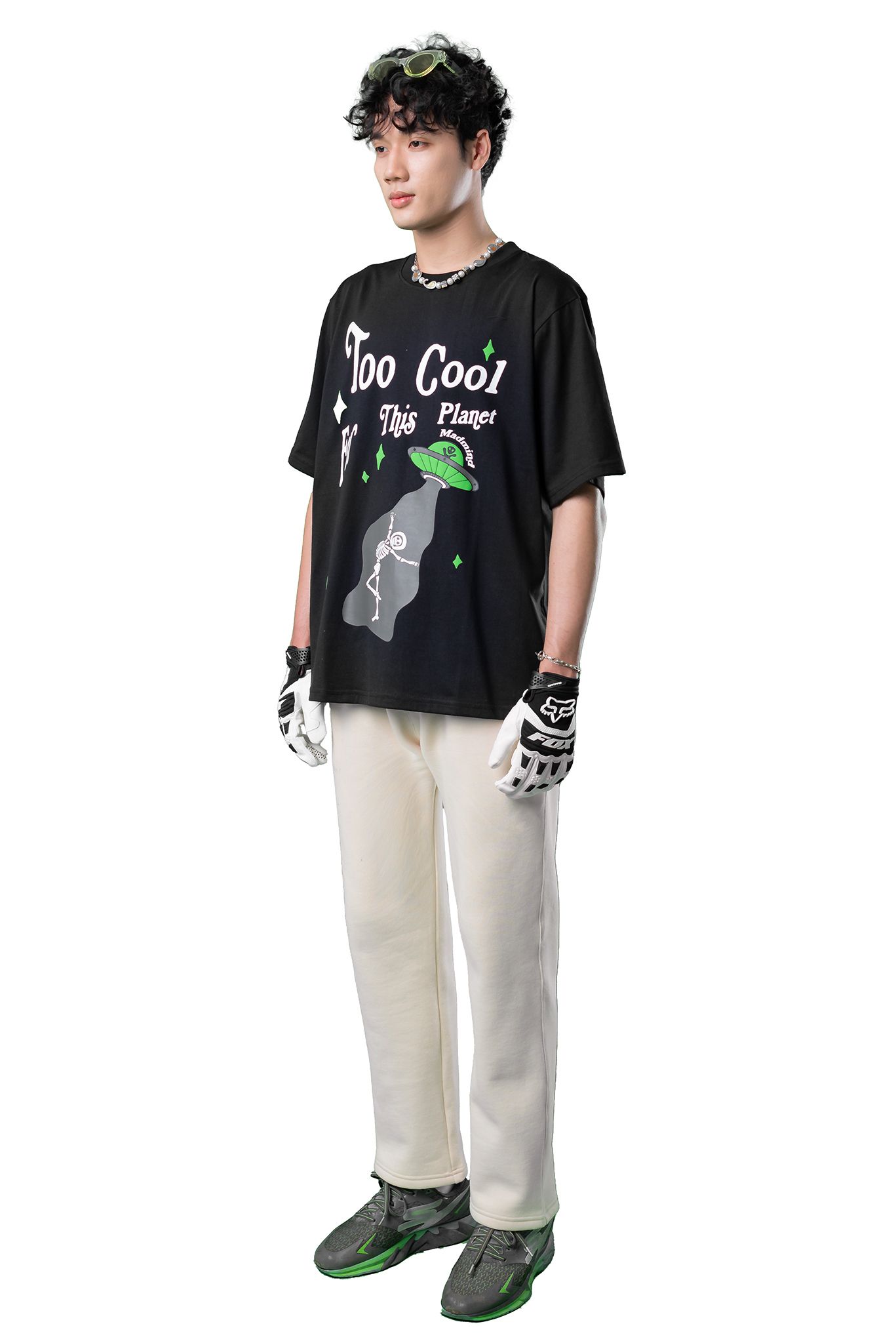  Quần Dài Premium Logo Madmind Nỉ Bông Màu Be 