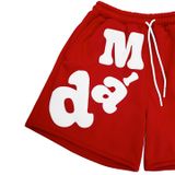  Quần Ngắn Bubblegum In Nổi Madmind -  Màu Đỏ 