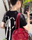  Áo Thun Phối Thắt Nơ Your Gift Madmind - Màu Đen 