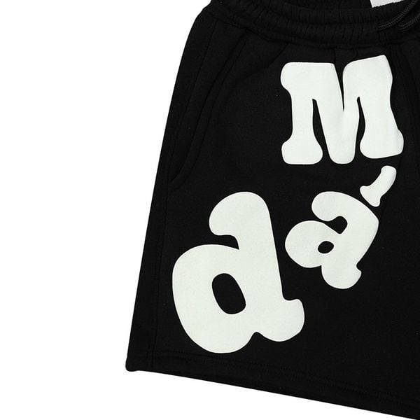  Quần Ngắn Bubblegum In Nổi Madmind -  Màu Đen 