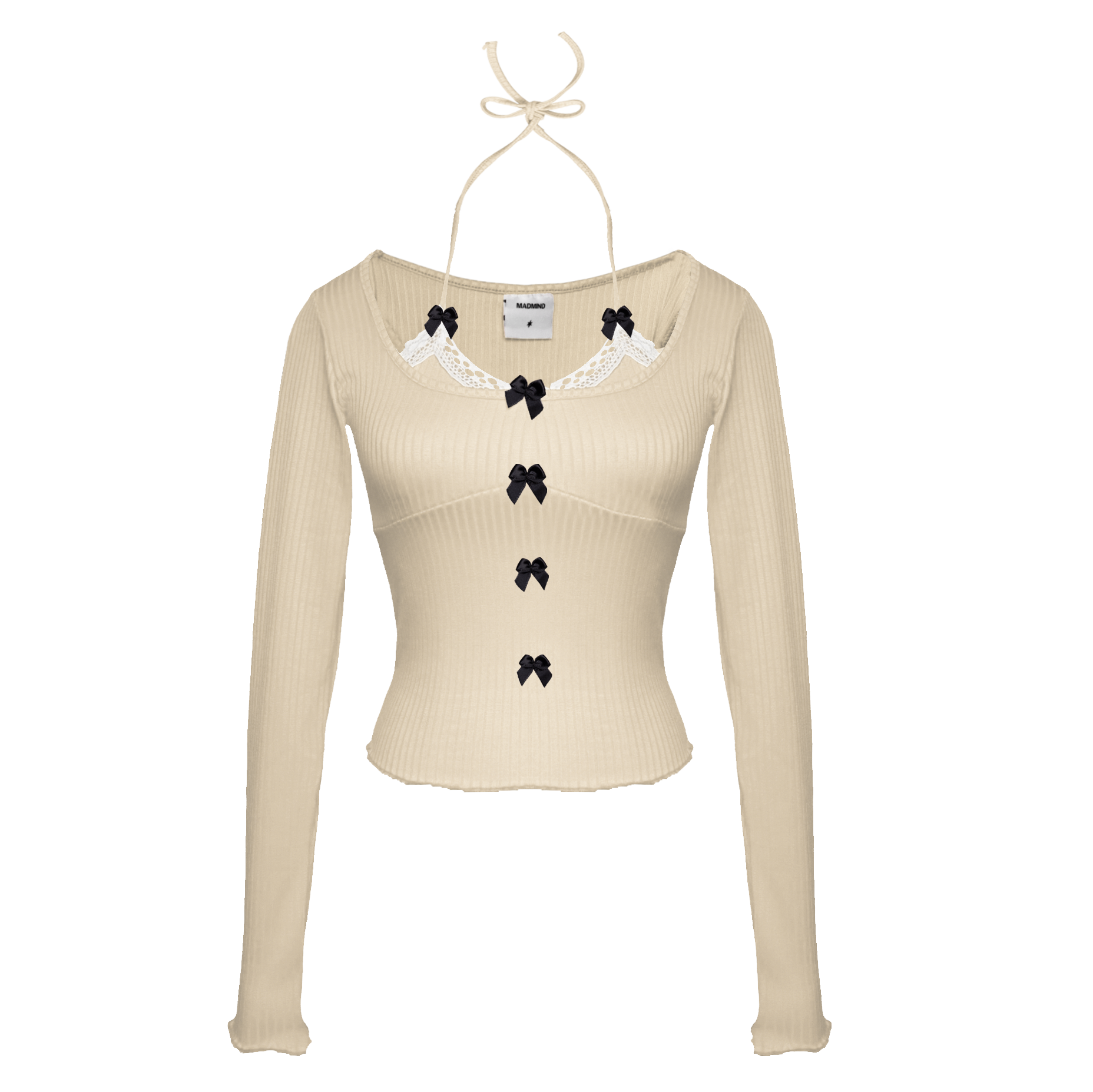  Áo Nữ Tay Dài BOWTIFUL MADMIND - Màu Be 