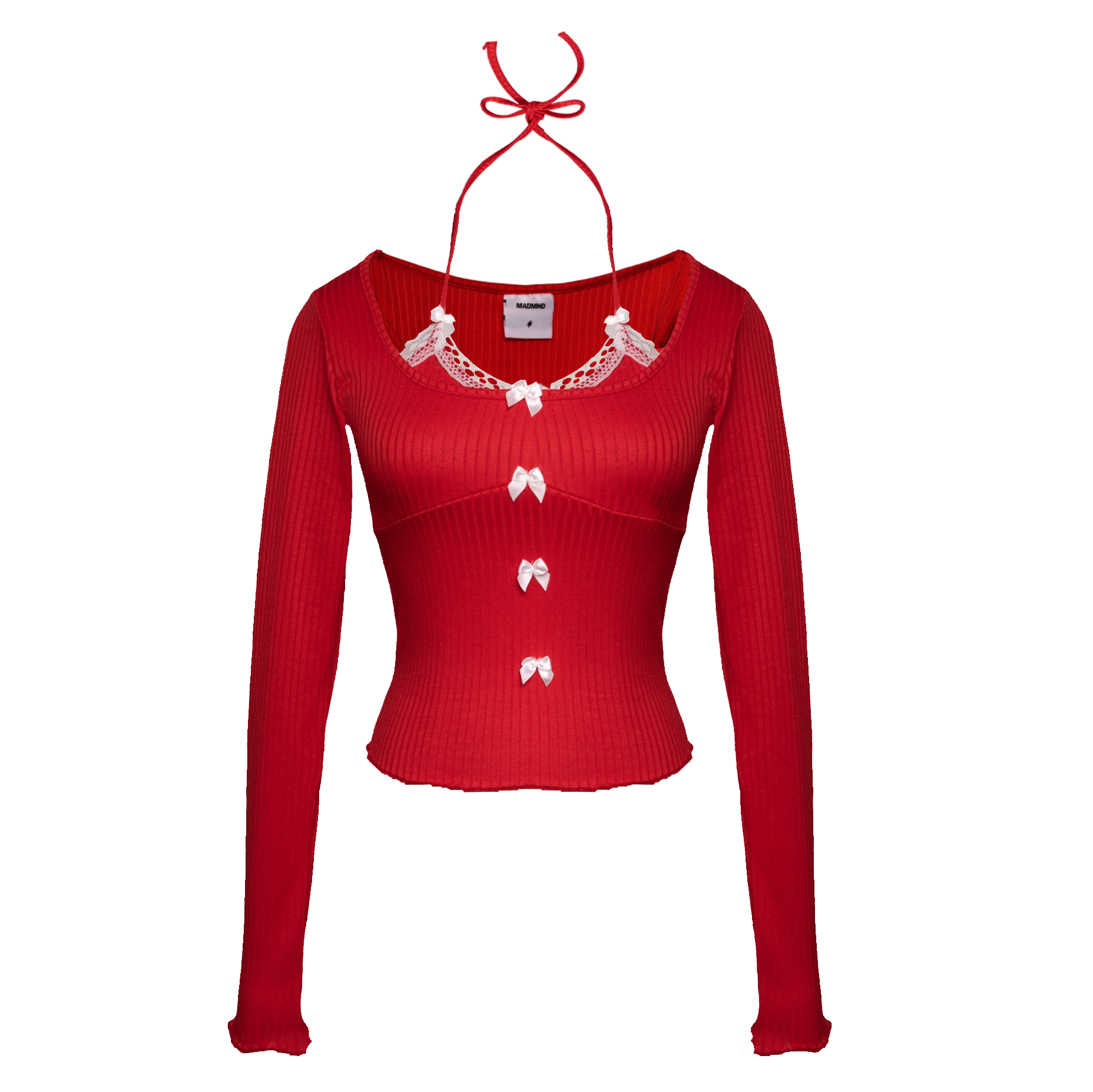  Áo Nữ Tay Dài BOWTIFUL MADMIND - Màu Đỏ 