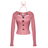  Áo Nữ Tay Dài BOWTIFUL MADMIND - Màu Hồng 