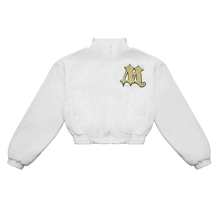  Áo Khoác Tay Dài Thêu Logo Sang Trọng Bobble Jacket Madmind - Màu Trắng 