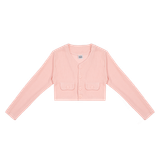  Áo Croptop Len Tay Dài Cropped Wool Jacket - Màu Hồng 