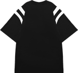  Áo Thun Ngắn Tay In Logo Phối Viền Tay Unisex Curve Tshirt Madmind 100% Premium Cotton - Màu Đen 