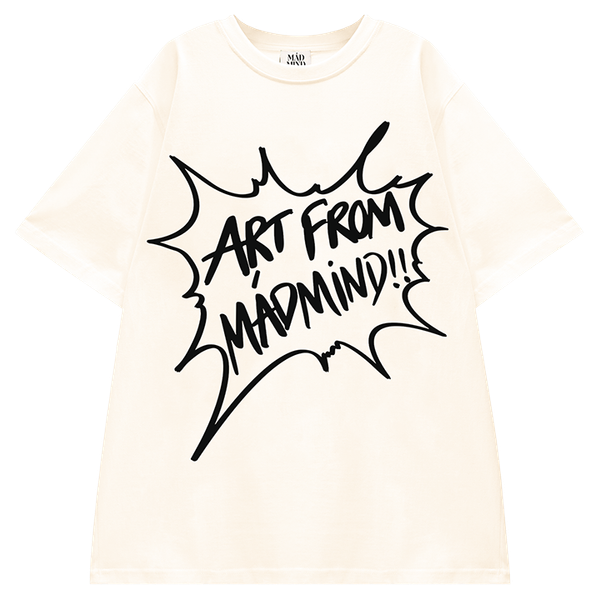  Áo Thun Ngắn Tay In Hình Art Tshirt Madmind 100% Premium Cotton - Màu Be 