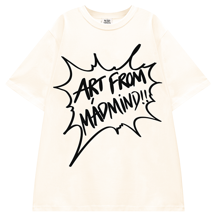  Áo Thun Ngắn Tay In Hình Art Tshirt Madmind 100% Premium Cotton - Màu Be 