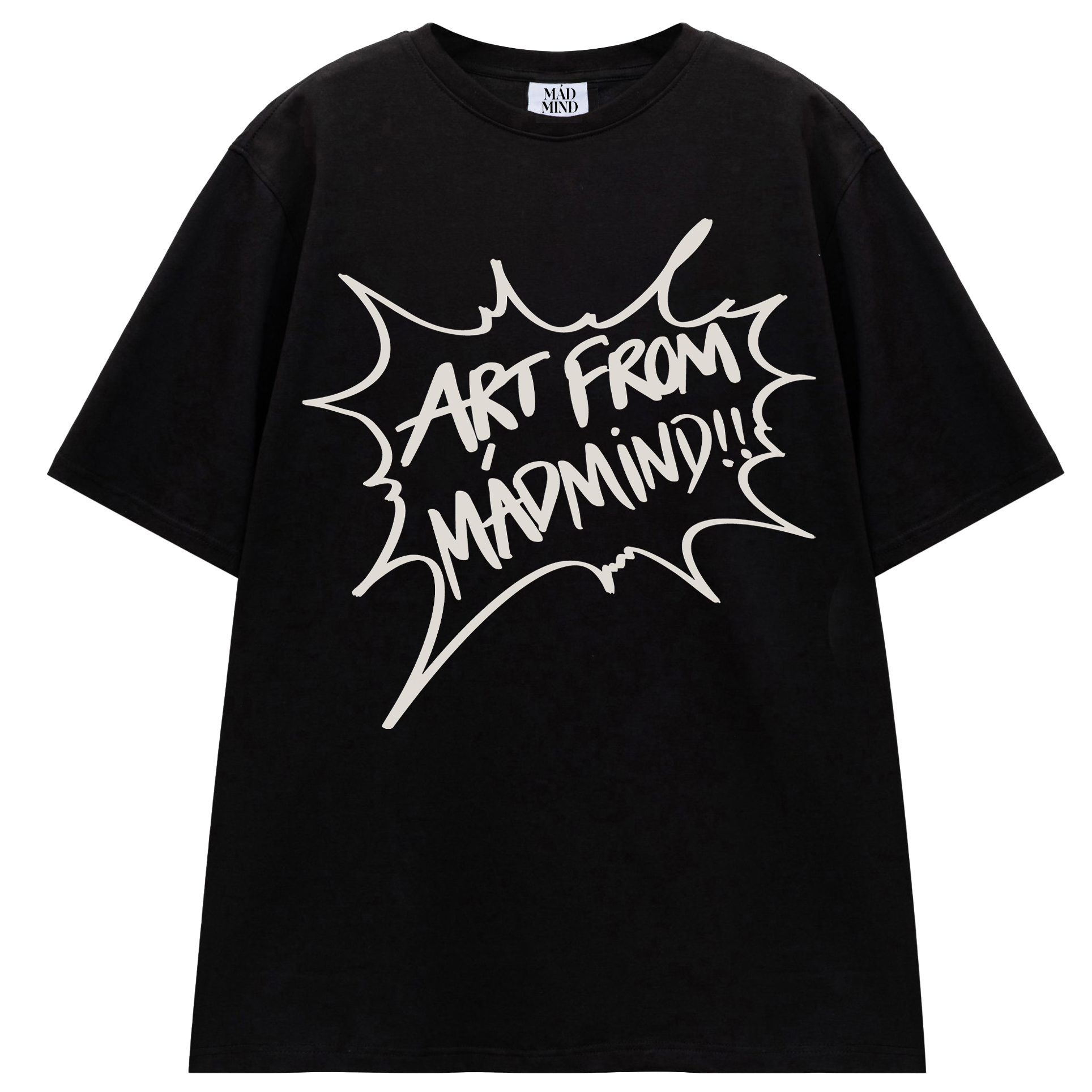  Áo Thun Ngắn Tay In Hình Art Tshirt Madmind 100% Premium Cotton - Màu Đen 