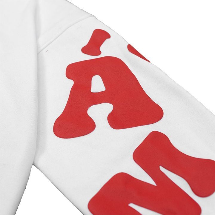  Áo Hoodie Tay Dài Bubblegum In Nổi Madmind -  Màu Trắng 