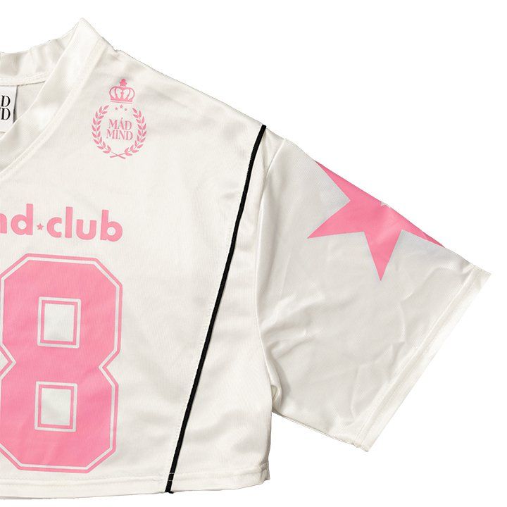  Áo Thun CropTop Jersey 88 MadMind - Màu Trắng 