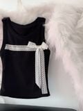  Áo Ba Lỗ Phối Nơ Ren Baby Tanktop Madmind - Màu Đen 