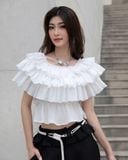  [ MẶC 4 KIỂU ] Áo Nữ Trễ Vai PUDDING MADMIND - Màu Trắng 