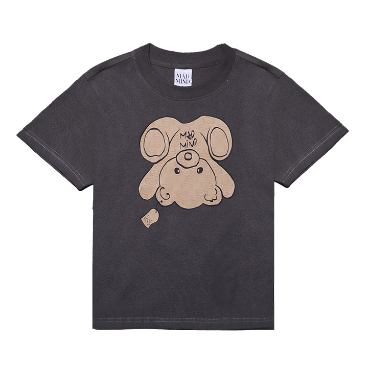  Áo Thun Form Baby Fallen Brownii Madmind - Premium 100% Cotton 2 Chiều Màu Xám 