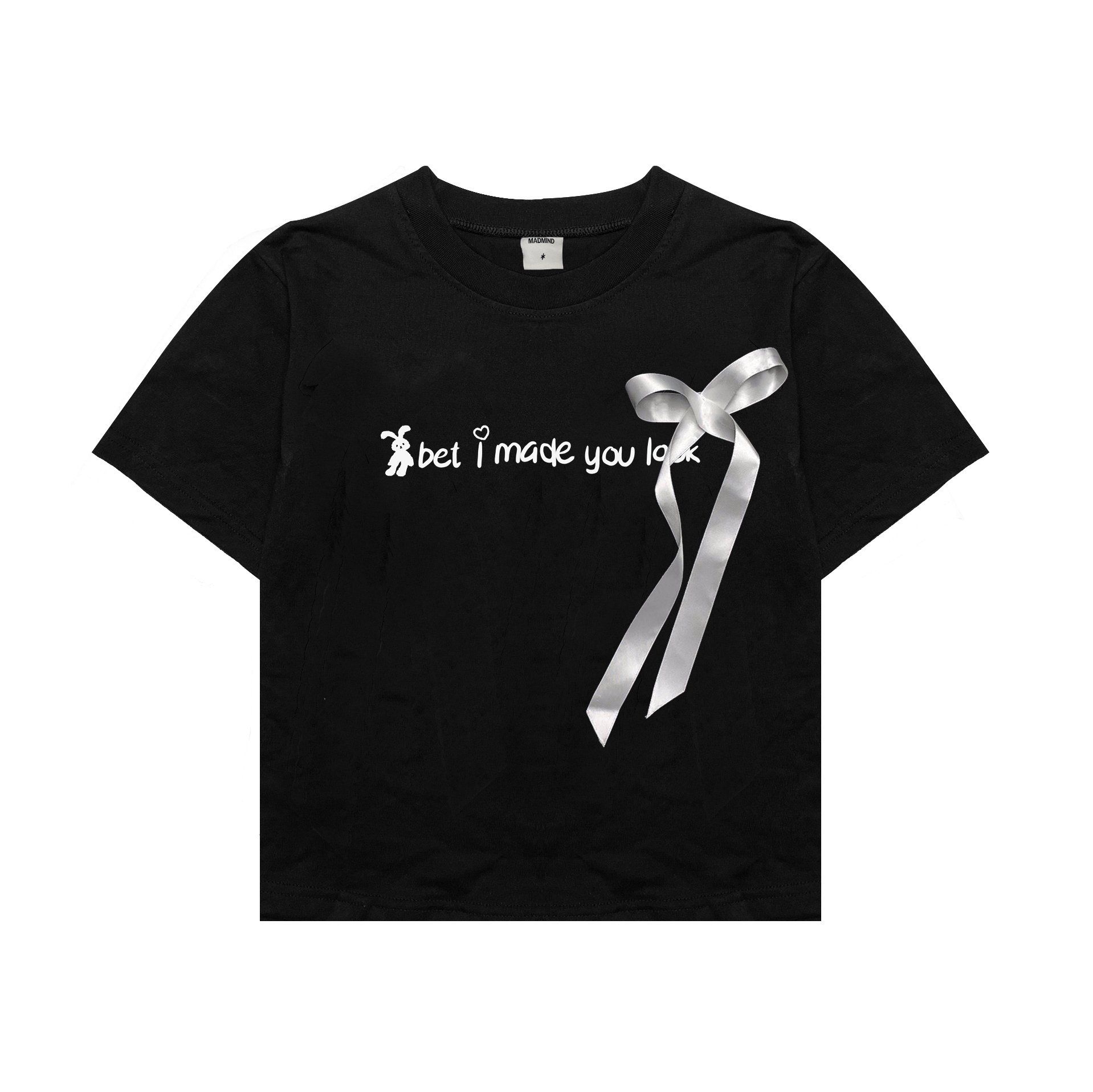  Áo Thun Phối Thắt Nơ Your Gift Madmind - Màu Đen 