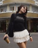  Áo Nữ Thiết Kế Vani MADMIND - Màu Đen 