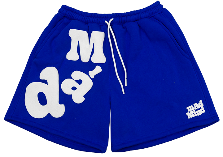  Quần Ngắn Bubblegum In Nổi Madmind -  Màu Xanh Dương 