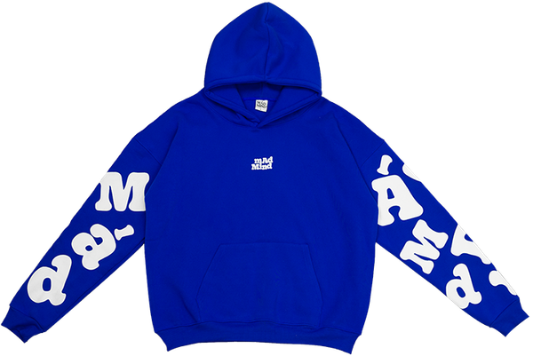  Áo Hoodie Tay Dài Bubblegum In Nổi Madmind -  Màu Xanh Dương 
