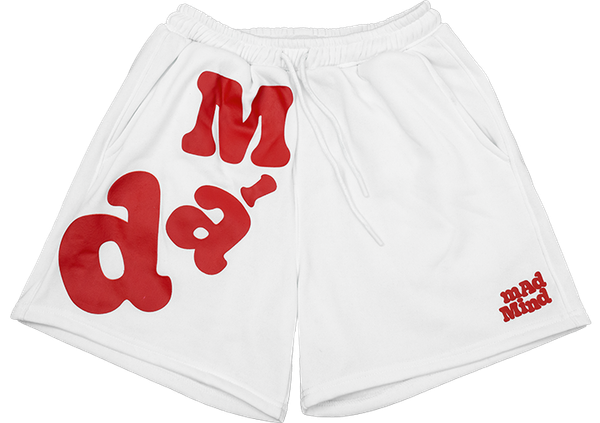  Quần Ngắn Bubblegum In Nổi Madmind -  Màu Trắng 