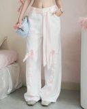  Quần Dài Phối Thắt Nơ Ribbon Trouser Madmind - Màu Trắng 