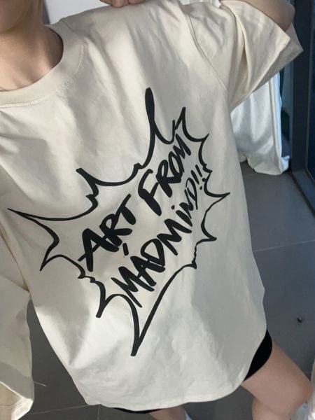  Áo Thun Ngắn Tay In Hình Art Tshirt Madmind 100% Premium Cotton - Màu Be 