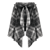  [ MẶC 2 KIỂU ] Chân Váy Nữ Thiết Kế CATCHY MADMIND - Màu Xám Sọc Rêu 