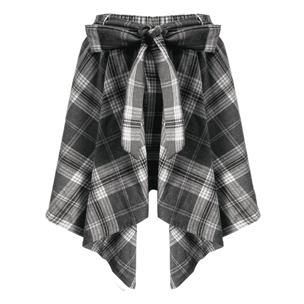  [ MẶC 2 KIỂU ] Chân Váy Nữ Thiết Kế CATCHY MADMIND - Màu Xám Sọc Rêu 