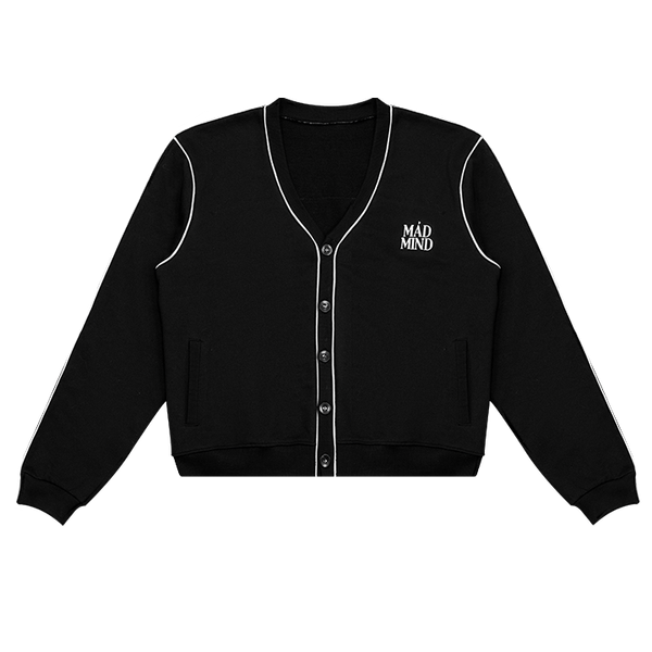  Áo Khoác Cardigan Vải Nỉ Cao Cấp Viền Lai Sketch Cardigan Madmind - Màu Đen 