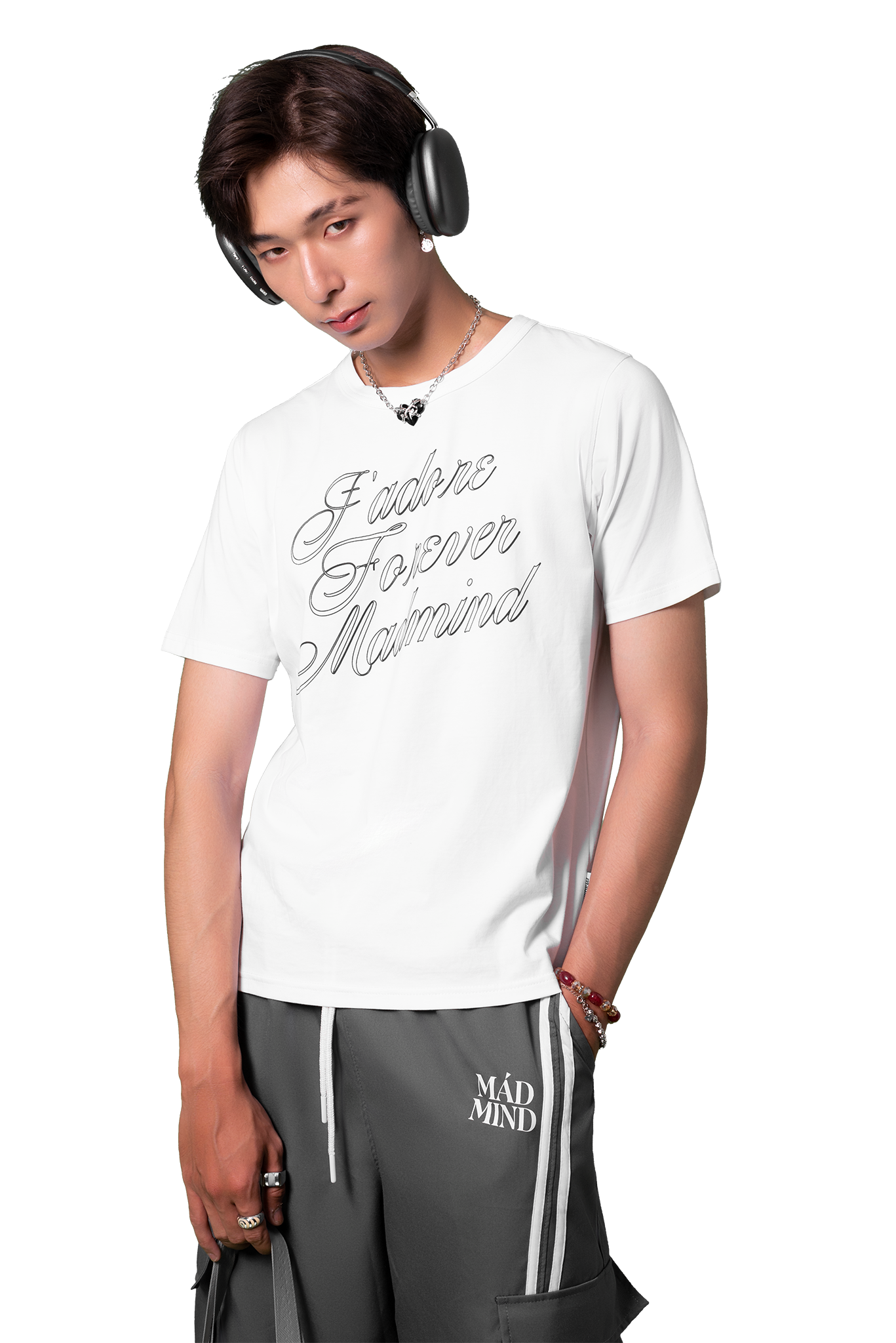  Áo Thun Form Boxy J'adore Madmind - Tay Ngắn Premium Cotton Màu Trắng 