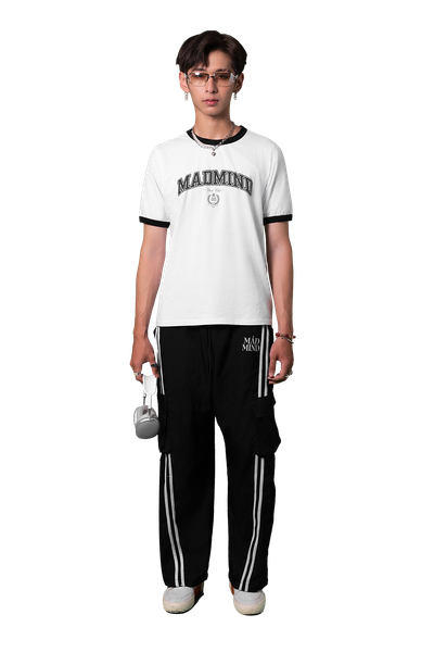  Áo Thun Form Boxy ACA Madmind - Tay Ngắn Premium Cotton Màu Trắng 