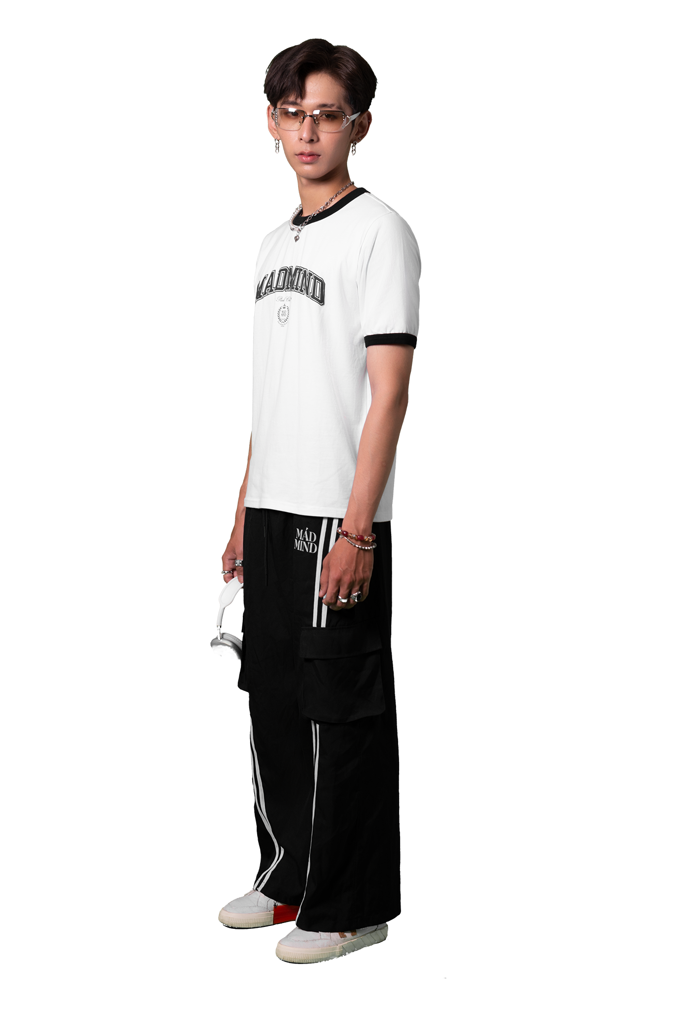 Áo Thun Form Boxy ACA Madmind - Tay Ngắn Premium Cotton Màu Trắng 
