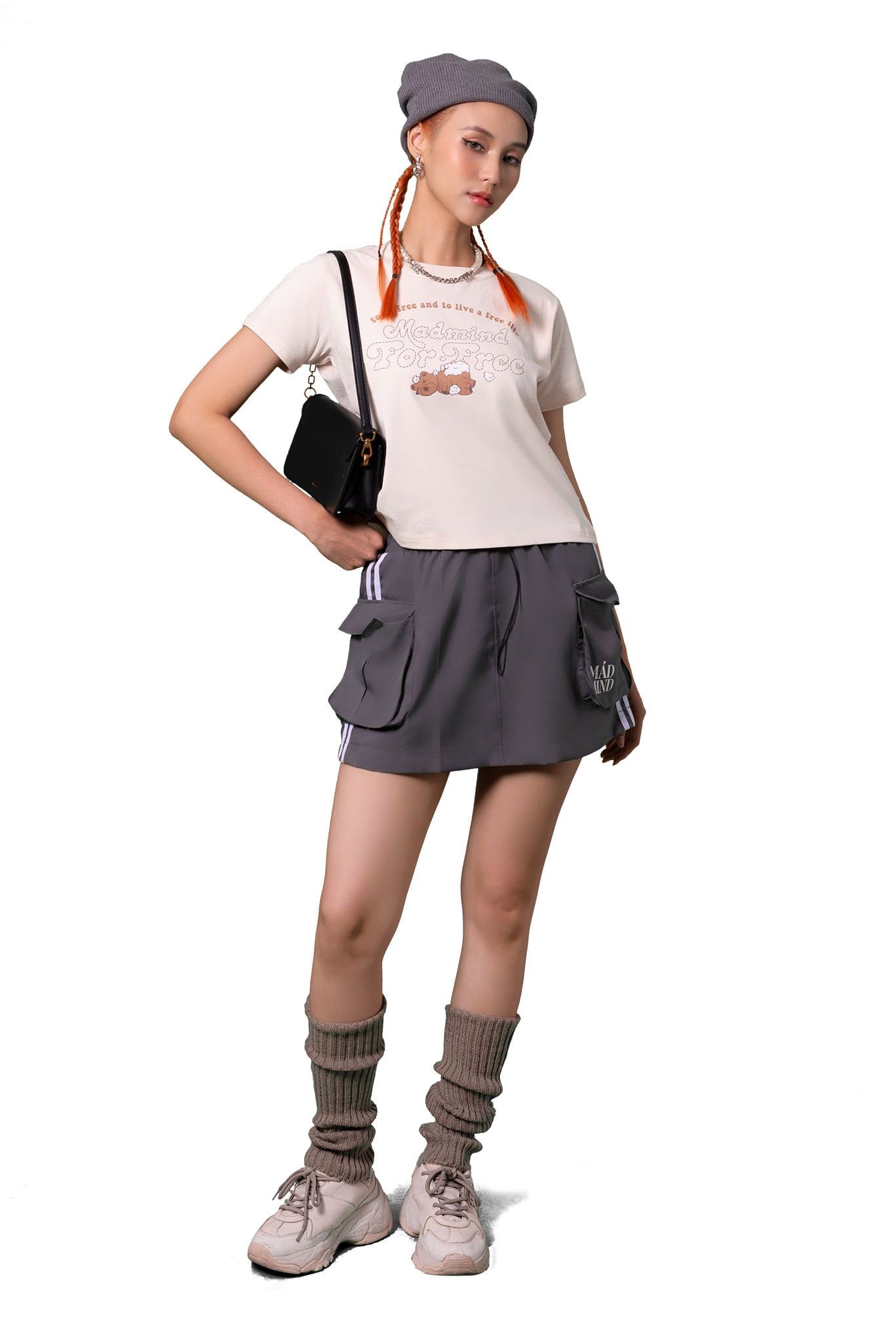  Áo Thun Form Baby Free Brownii Madmind - Premium 100% Cotton 2 Chiều Màu Cream 