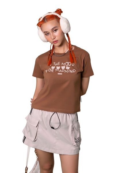  Áo Thun Form Baby Mood Brownii Madmind - Premium 100% Cotton 2 Chiều Màu Nâu 