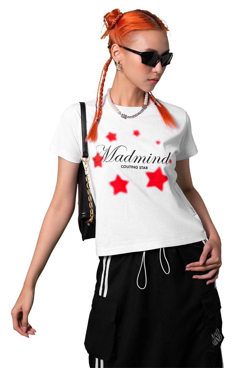  Áo Thun Form Baby Couting Star Madmind - Premium 100% Cotton 2 Chiều Màu Trắng 