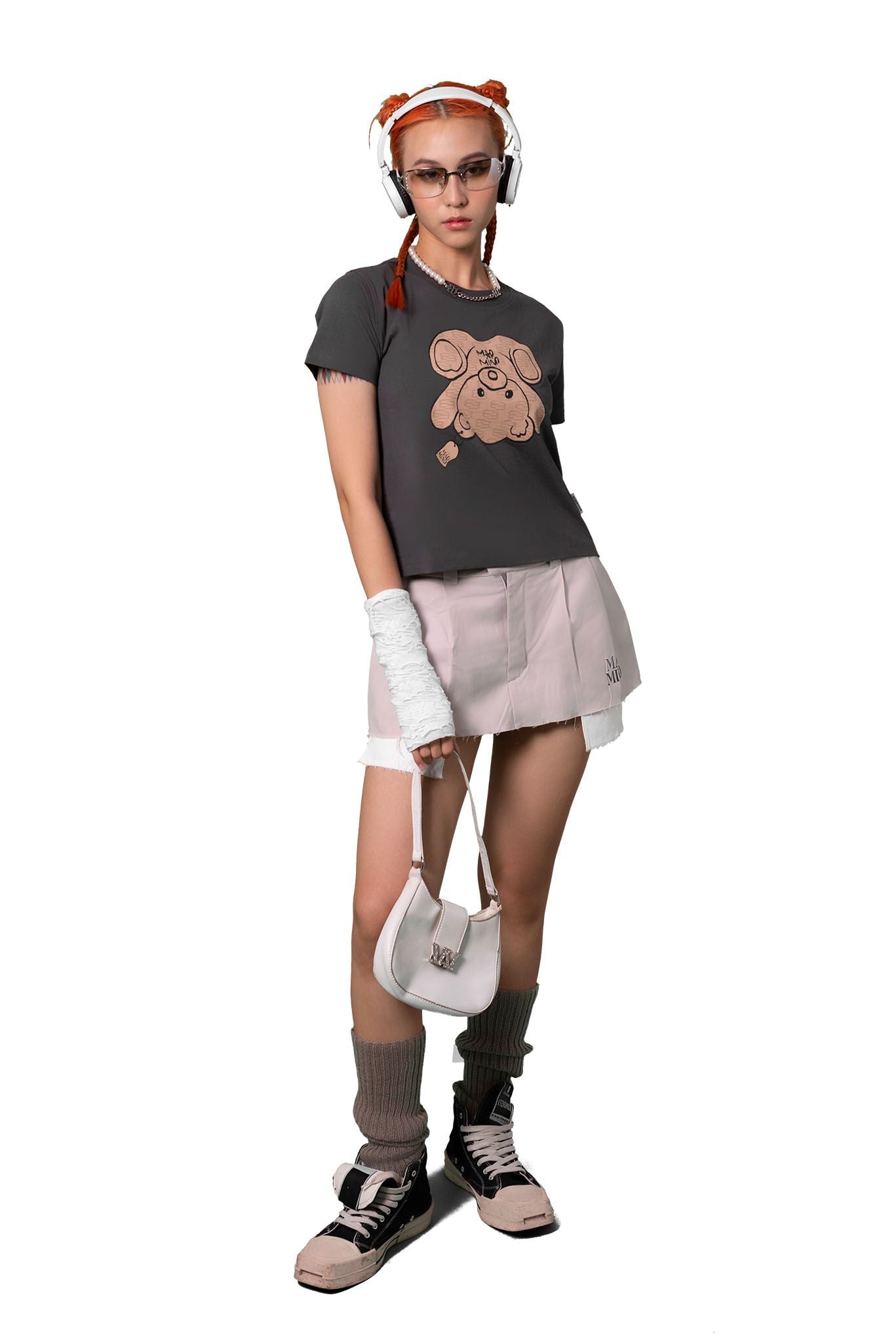  Áo Thun Form Baby Fallen Brownii Madmind - Premium 100% Cotton 2 Chiều Màu Xám 