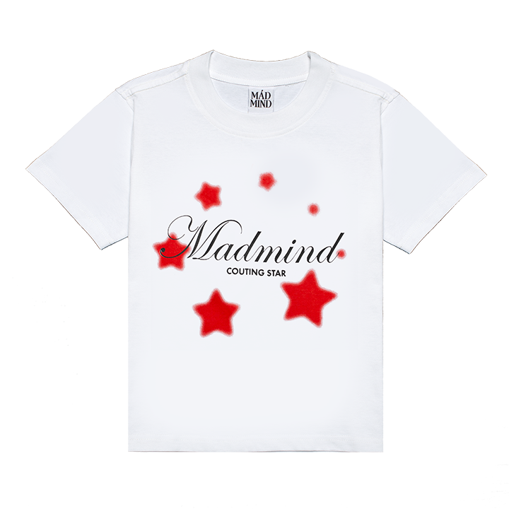  Áo Thun Form Baby Couting Star Madmind - Premium 100% Cotton 2 Chiều Màu Trắng 