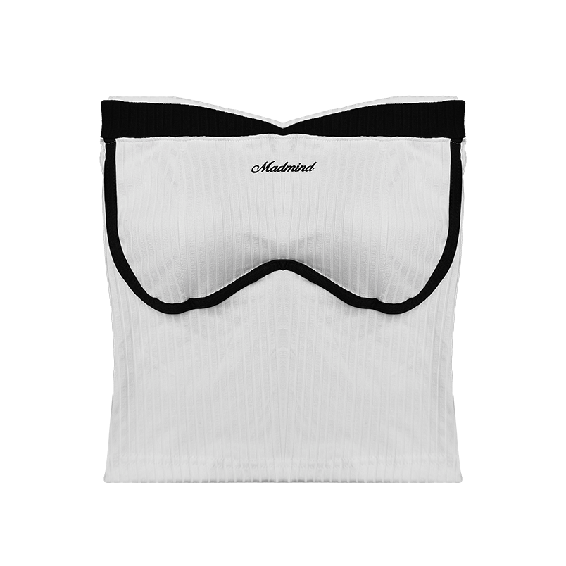  Áo Quây ( Có Mút ) Cúp Ngực , Thun Gân Cao Cấp Wave Tube Madmind - Màu Trắng 
