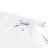  Áo Thun Nữ In Nổi Họa Tiết Đính Nơ Bonnie Croptop MADMIND - Màu Trắng 