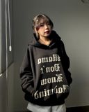  Áo Hoodie Tay Dài In Nổi, Nỉ Bông Mama Hoodie - Màu Đen 