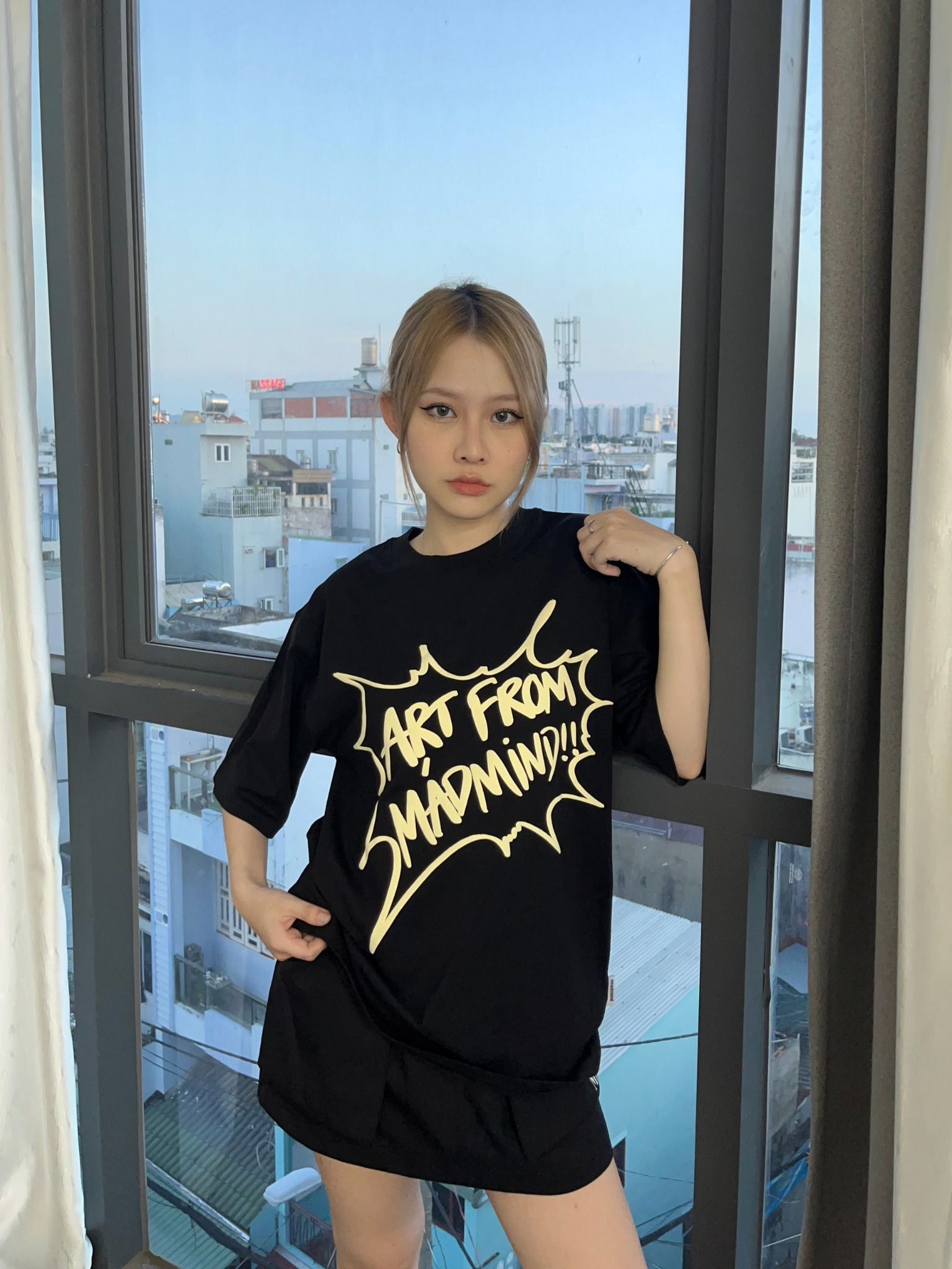  Áo Thun Ngắn Tay In Hình Art Tshirt Madmind 100% Premium Cotton - Màu Đen 