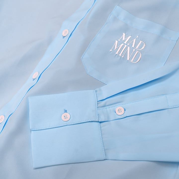  Áo Sơ Mi Tay Dài Daily Shirt Madmind - Màu Xanh Pastel 