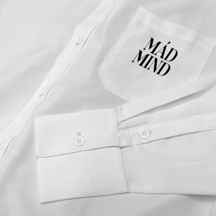  Áo Sơ Mi Tay Dài Daily Shirt Madmind - Màu Trắng 