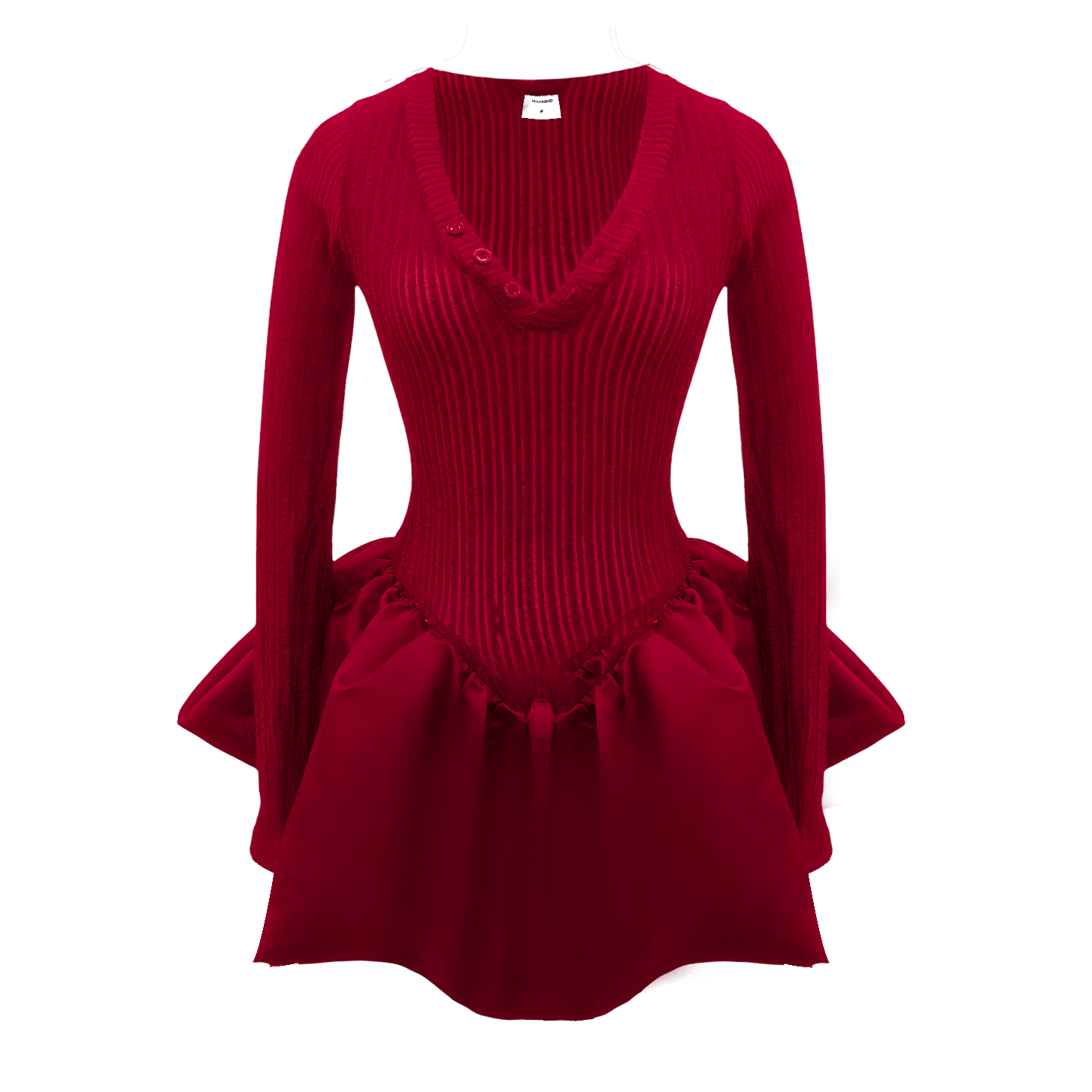  Đầm Thiết Kế Dáng Bí LUMY MADMIND - Màu Đỏ 