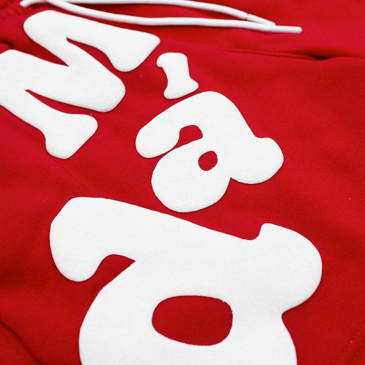  Quần Ngắn Bubblegum In Nổi Madmind -  Màu Đỏ 