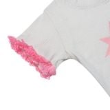  Áo Thun CropTop Tay Ngắn Ôm Body Ren Hồng Lace Madmind - Màu Trắng 