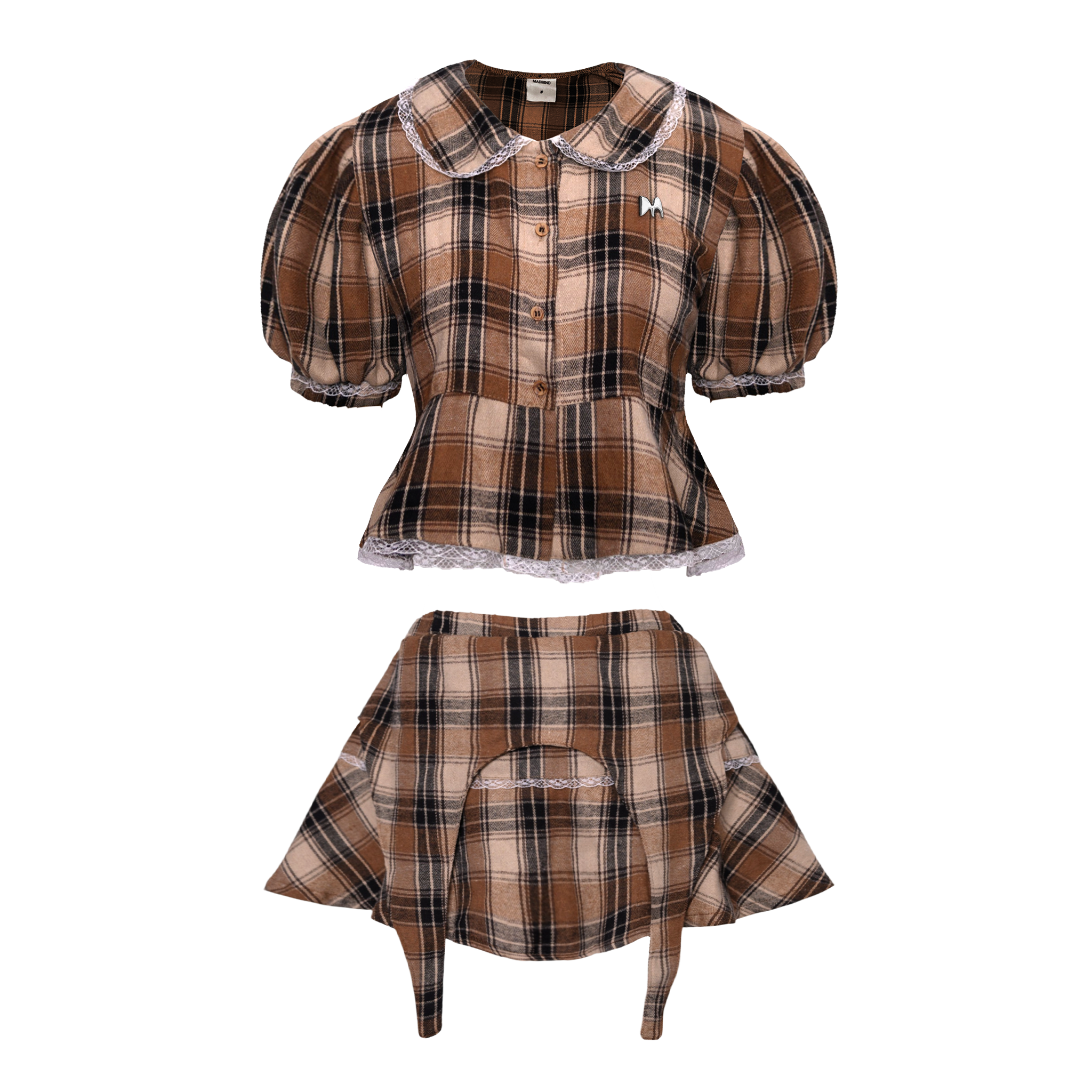  Set Caro Baby Doll CUPCAKE MADMIND - Màu Nâu 