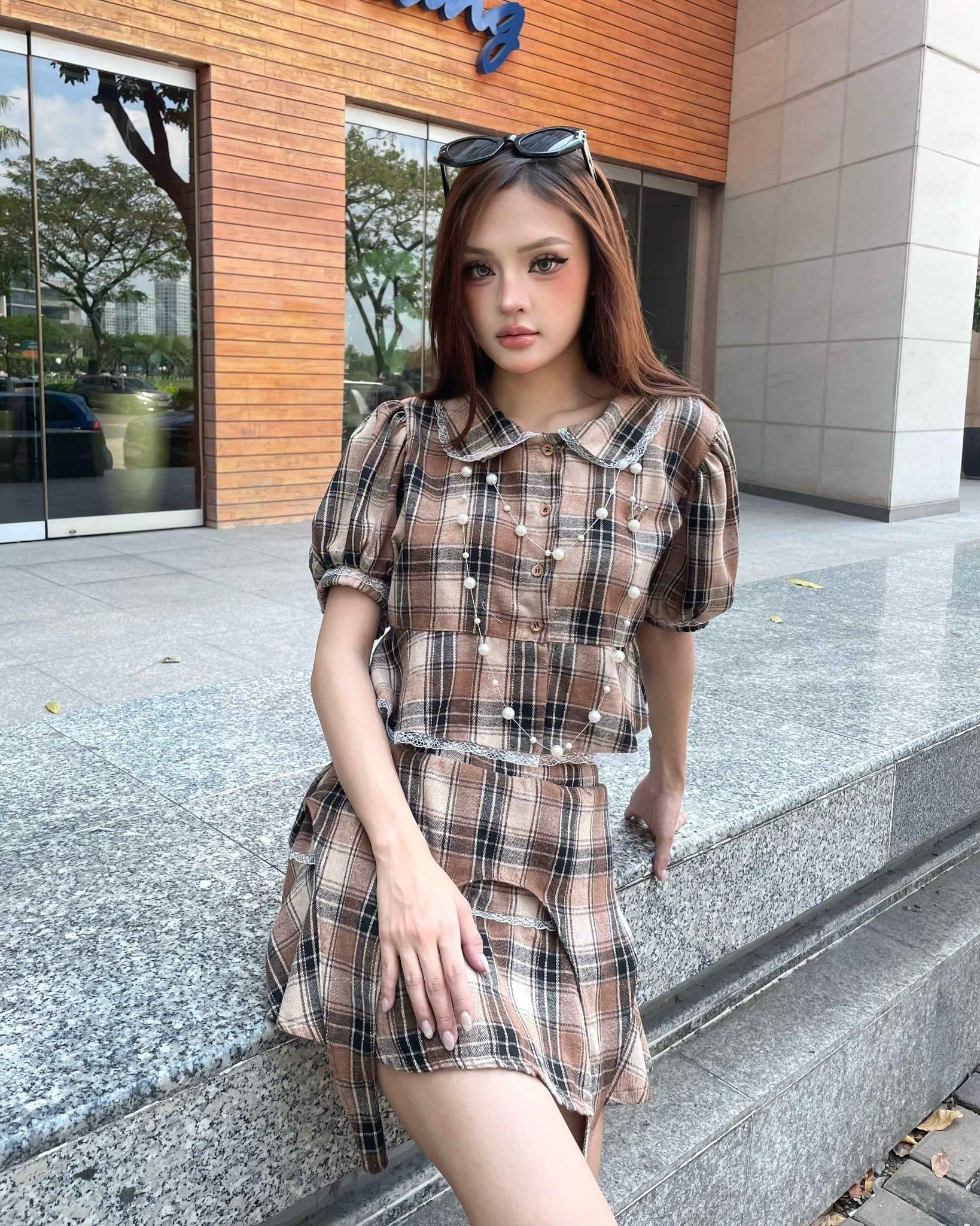  Set Caro Baby Doll CUPCAKE MADMIND - Màu Nâu 